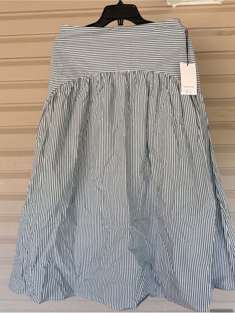 Bailey 45 stripe poplin maxi skirt yoke